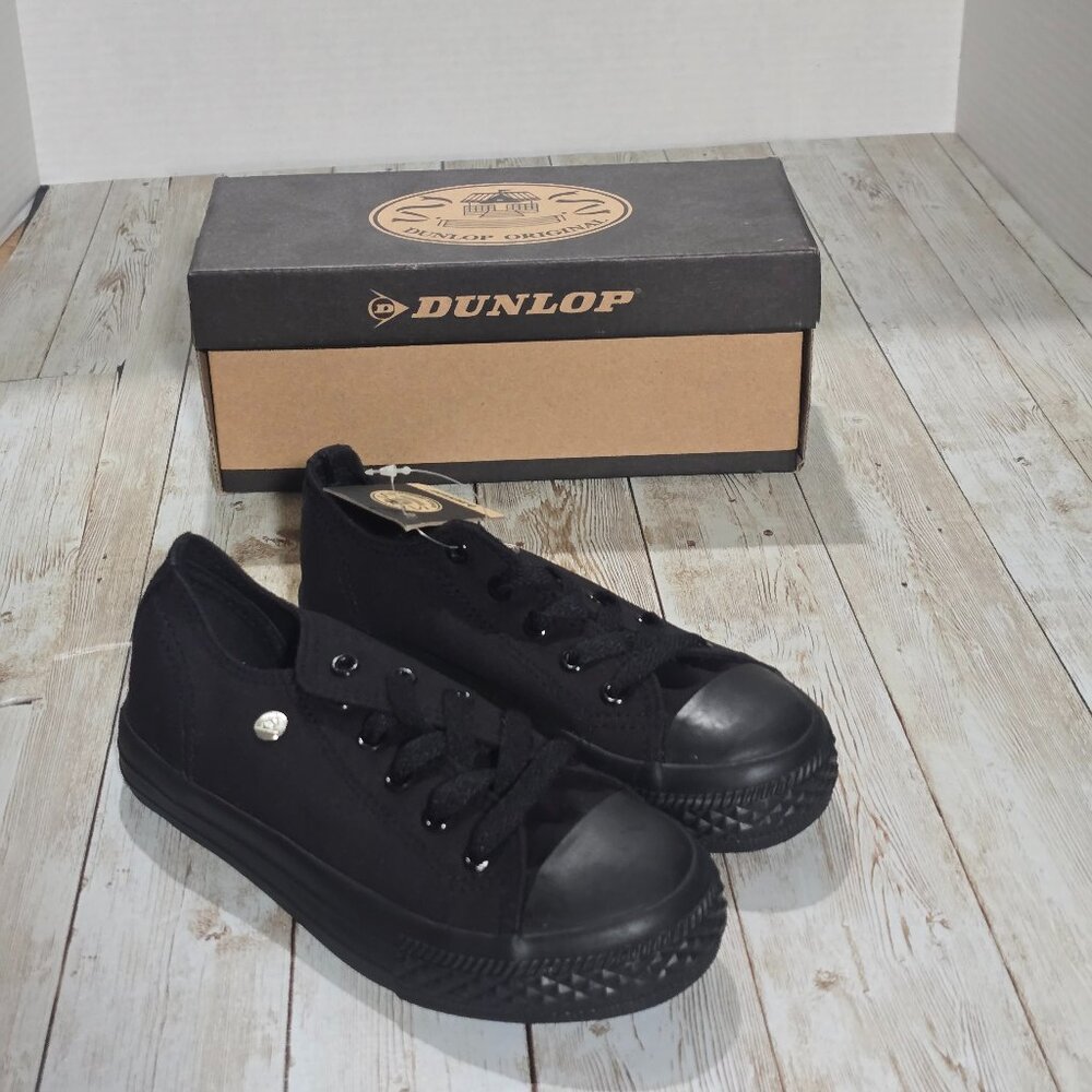 Dunlop Canvas Low Junior Sneakers Black Size‎ 12C,  New in Box
